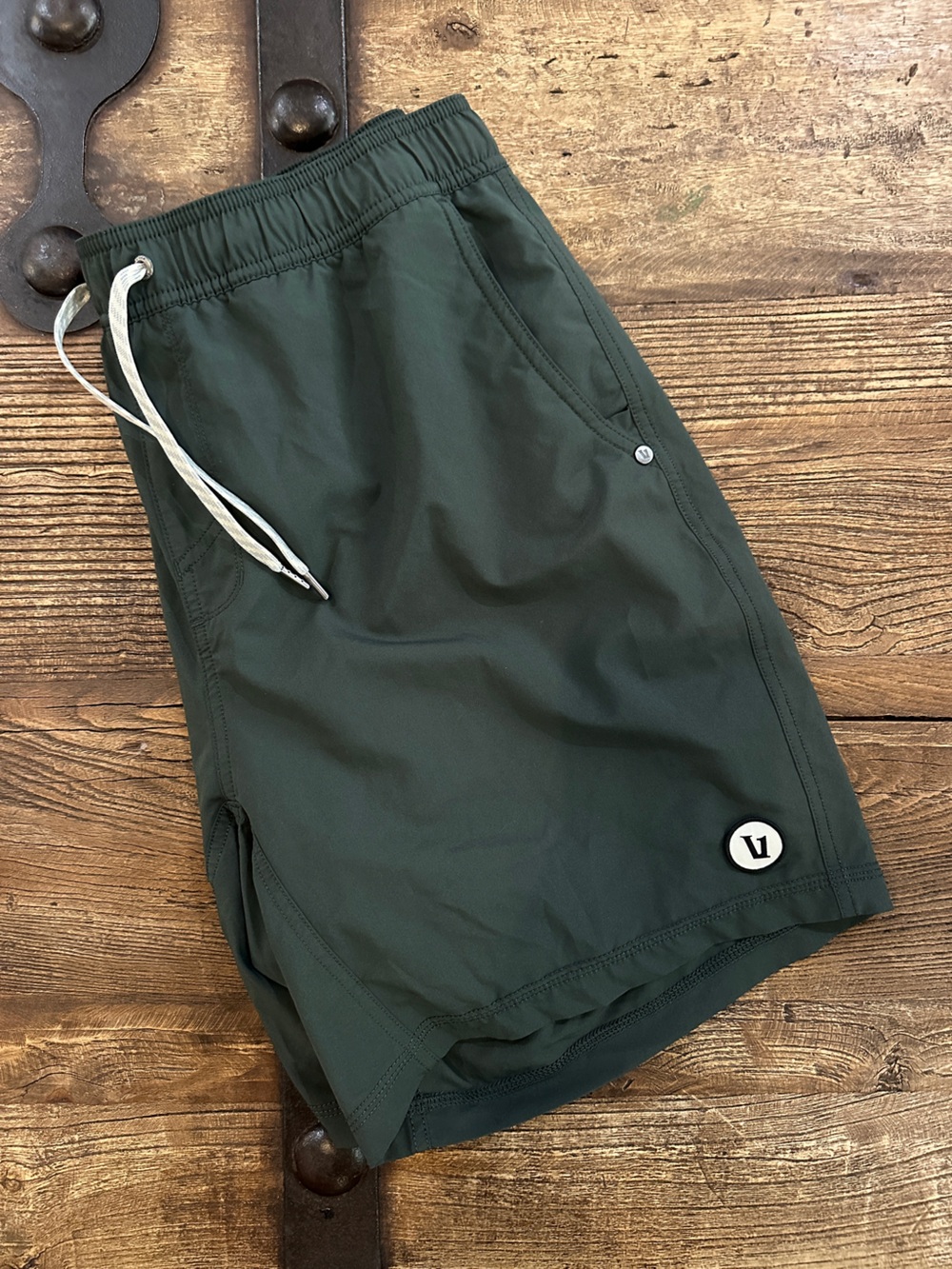 Vuori Men's Dark Green Athletic shorts with Drawstring